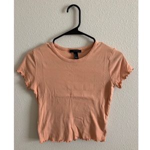 Forever 21 Pale Orange Crop Top
